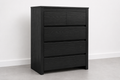 NORDIC 5 Drawer Tallboy Chest of Drawers - Black