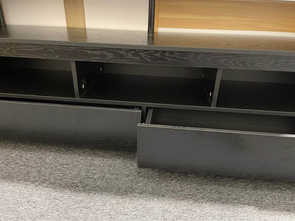 Large Black Entertainment Unit – 160cm