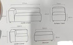 Corduroy Modular Sofa Set
