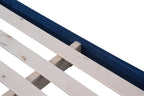 Solid Wood Bed Frame with velvet fabric -  Frame Only