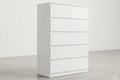 NORDIC 6 Drawer Tallboy Chest of Drawers - White