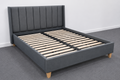 Designed Bed Frame with headboard and Solid wood Slats/Steel