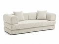Double Sofa Bed - Modern Rounded Design - Beige