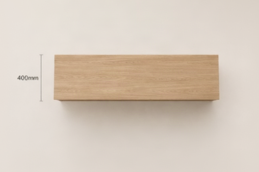 Oak wood dresser with matching mirror shown in multiple views with dimension labels on a warm beige background.