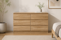 6 Drawer Lowboy Chest 120cm - Natural