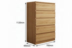 White dresser with dimensions labeled on a white background