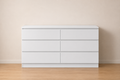 NORDIC 6 Drawer Lowboy Chest 160cm - White