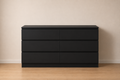 NORDIC 6 Drawer Lowboy Chest 160cm - Black