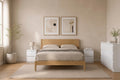 NORDIC White Bedroom Storage Package – 6 Drawer Lowboy + 2 Bedside Tables