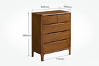 A wooden five-drawer chest of drawers shown on a white background with dimension labels: 800mm width, 400mm depth, 980mm height, and 710mm leg width.