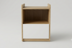 NORDIC Bedside Table - Natural & White