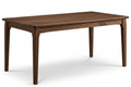 Wooden table on a white background