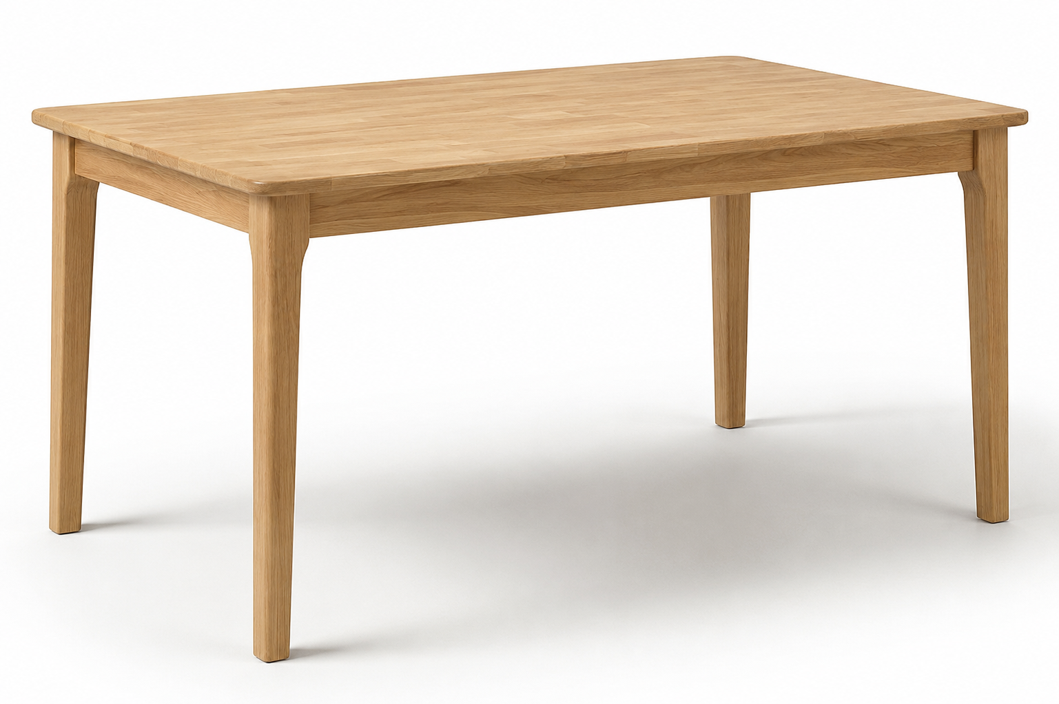 Solid Rubber Wood Dining Table 160cm - Log Color