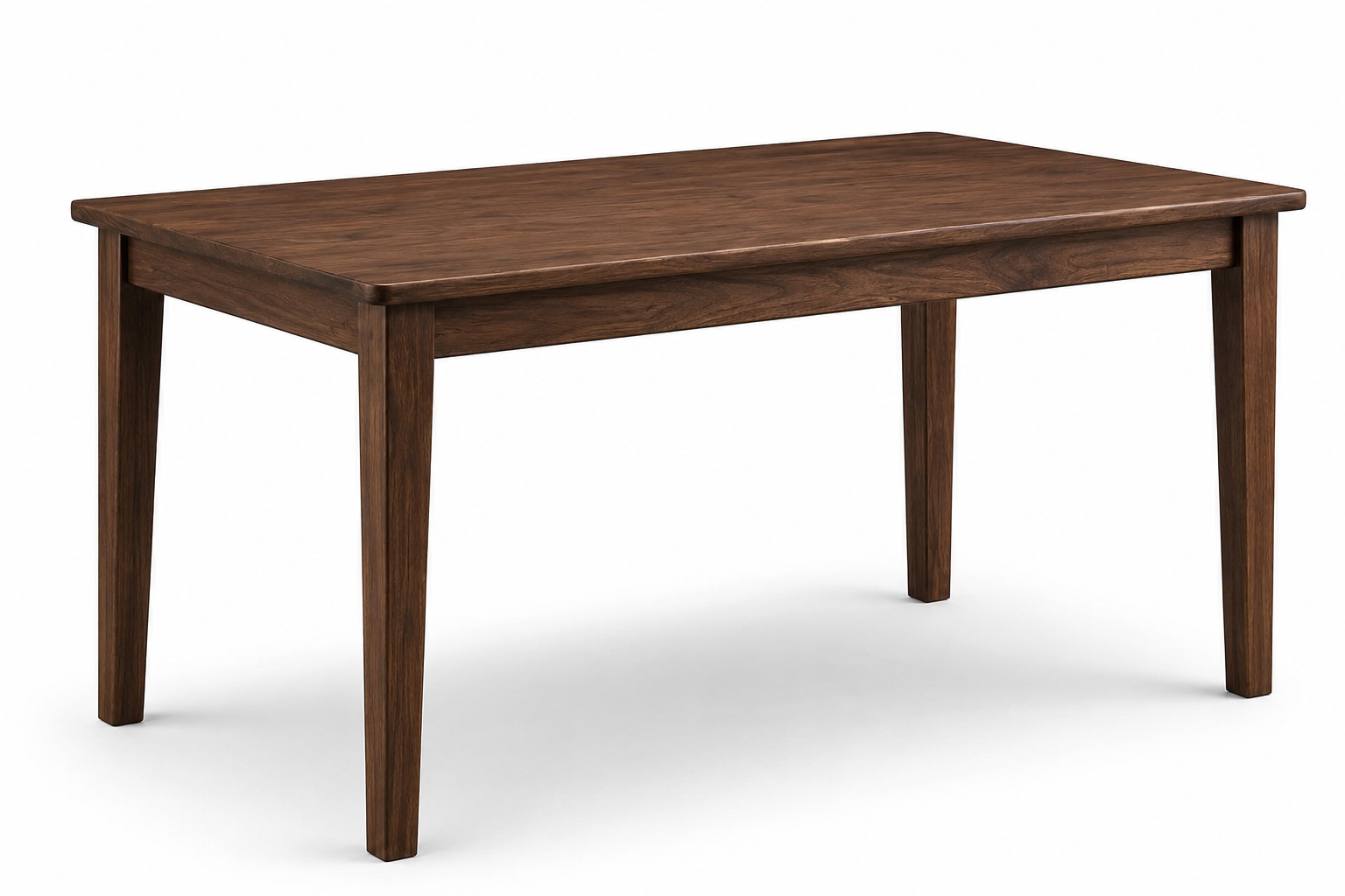 Wooden table on a white background