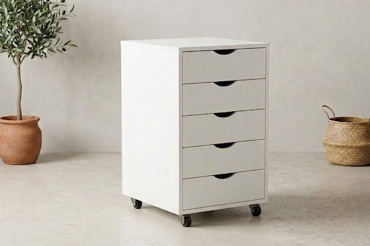 Filing cabinet-5 drawers with wheels