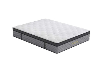 Mattress with a brand logo on a white background
