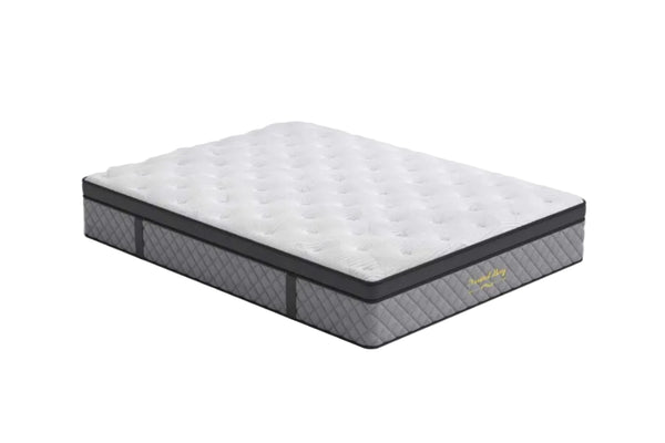 Mattress with a brand logo on a white background