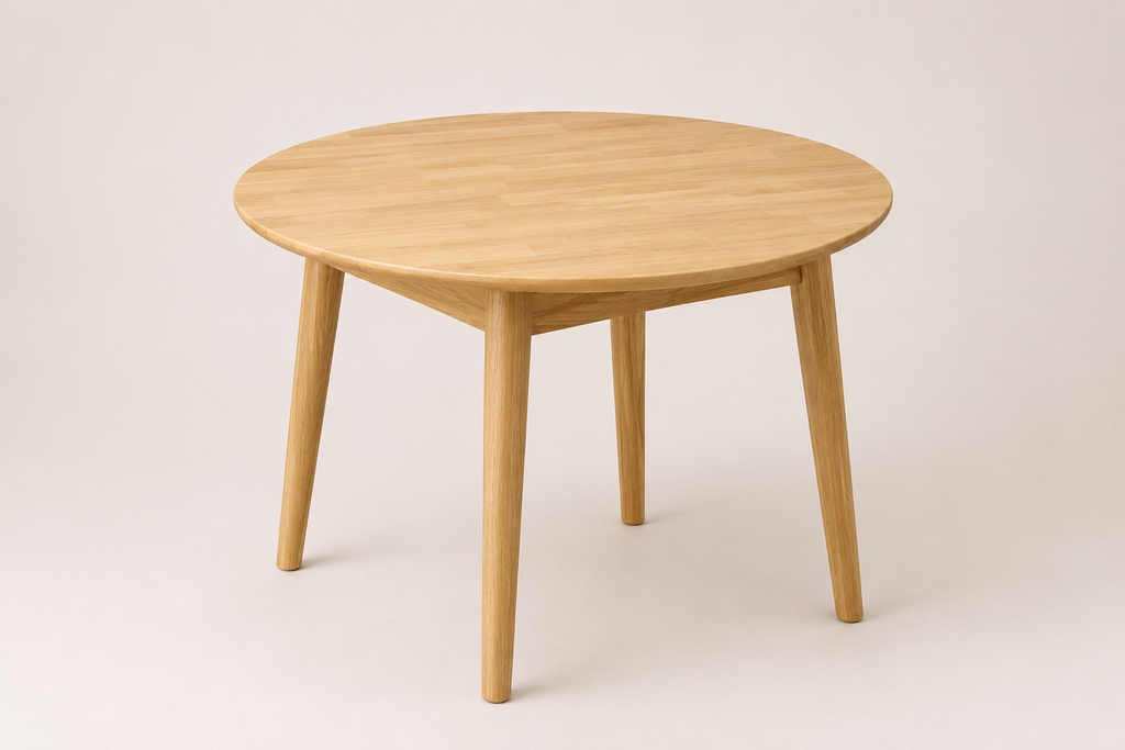 Round Dining Table - Solid Rubber wood
