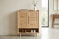 Solid Rubber Wood Shoe Cabinet-2 doors-3 doors