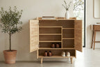 Solid Rubber Wood Shoe Cabinet-2 doors-3 doors