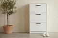 Shoe Cabinet with Metal Handles